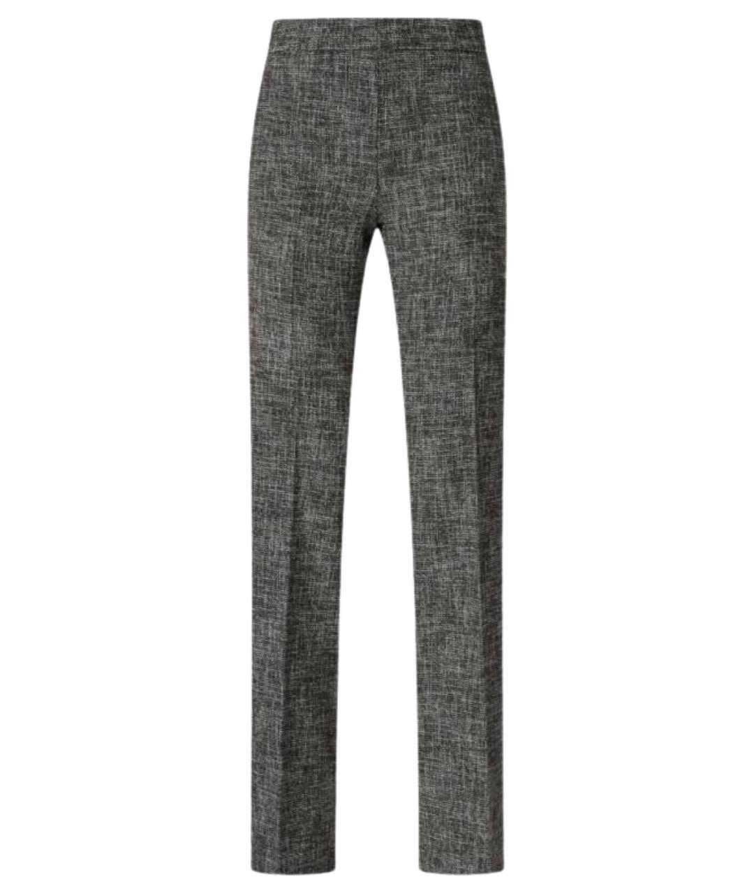 PINKO Серые хлопковые прямые брюки, фото 1