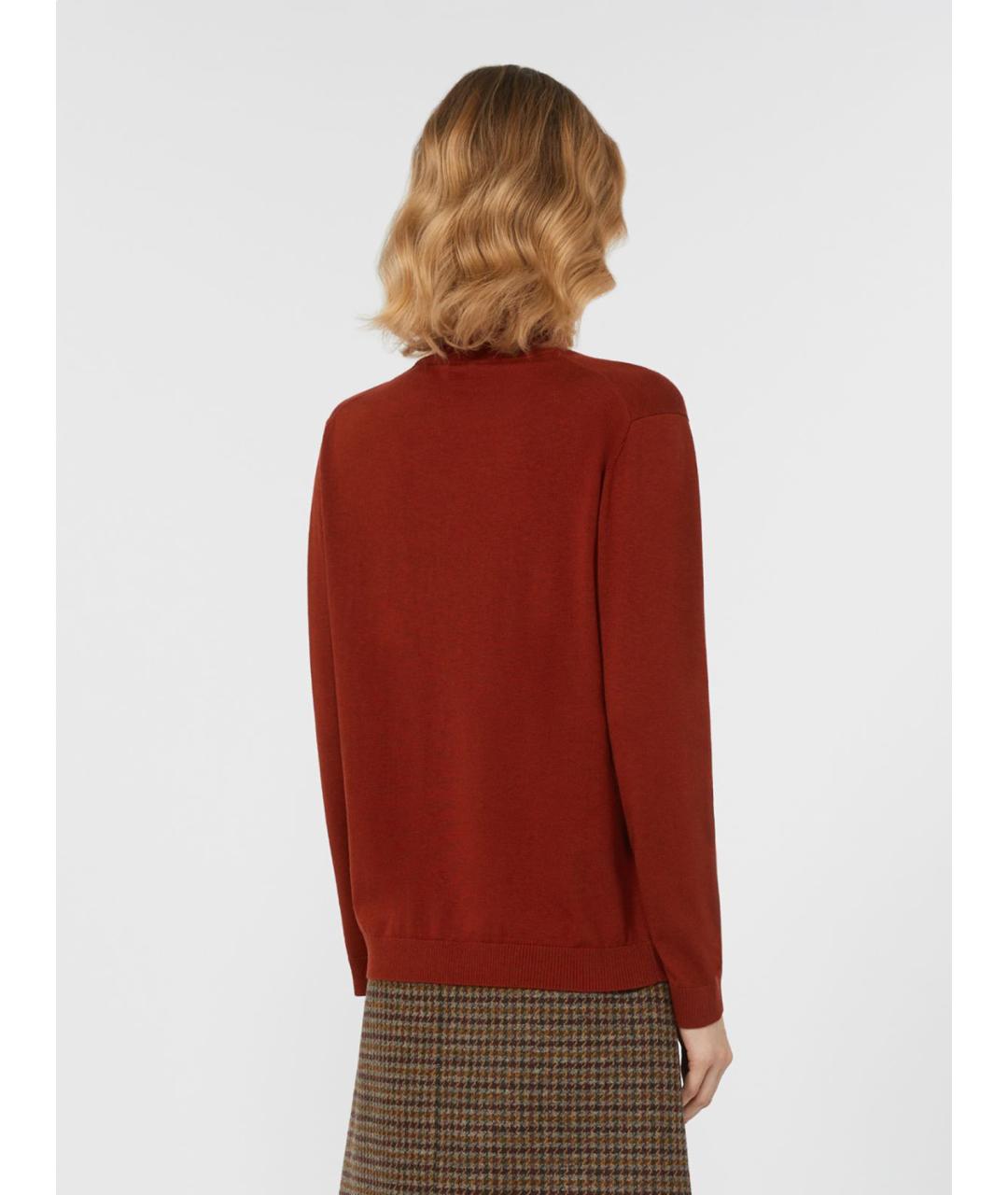 WEEKEND MAX MARA Красная шелковая водолазка, фото 3