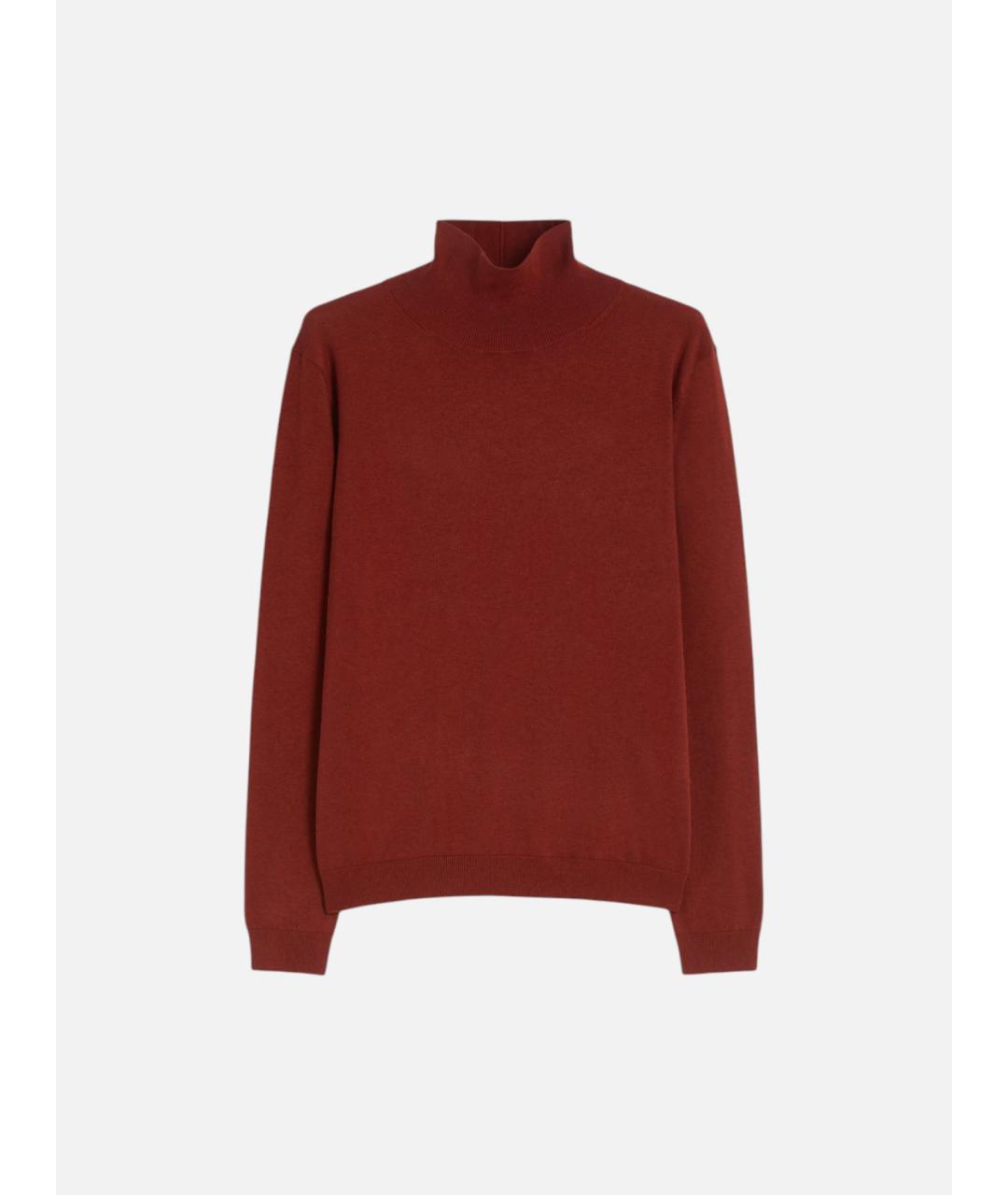 WEEKEND MAX MARA Красная шелковая водолазка, фото 6