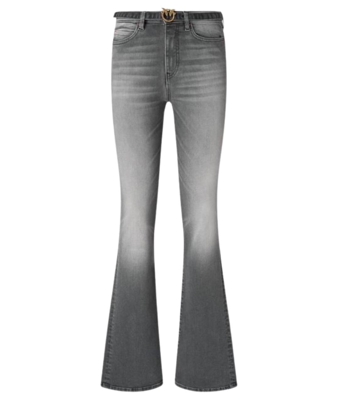 PINKO Серые хлопковые джинсы клеш, фото 1