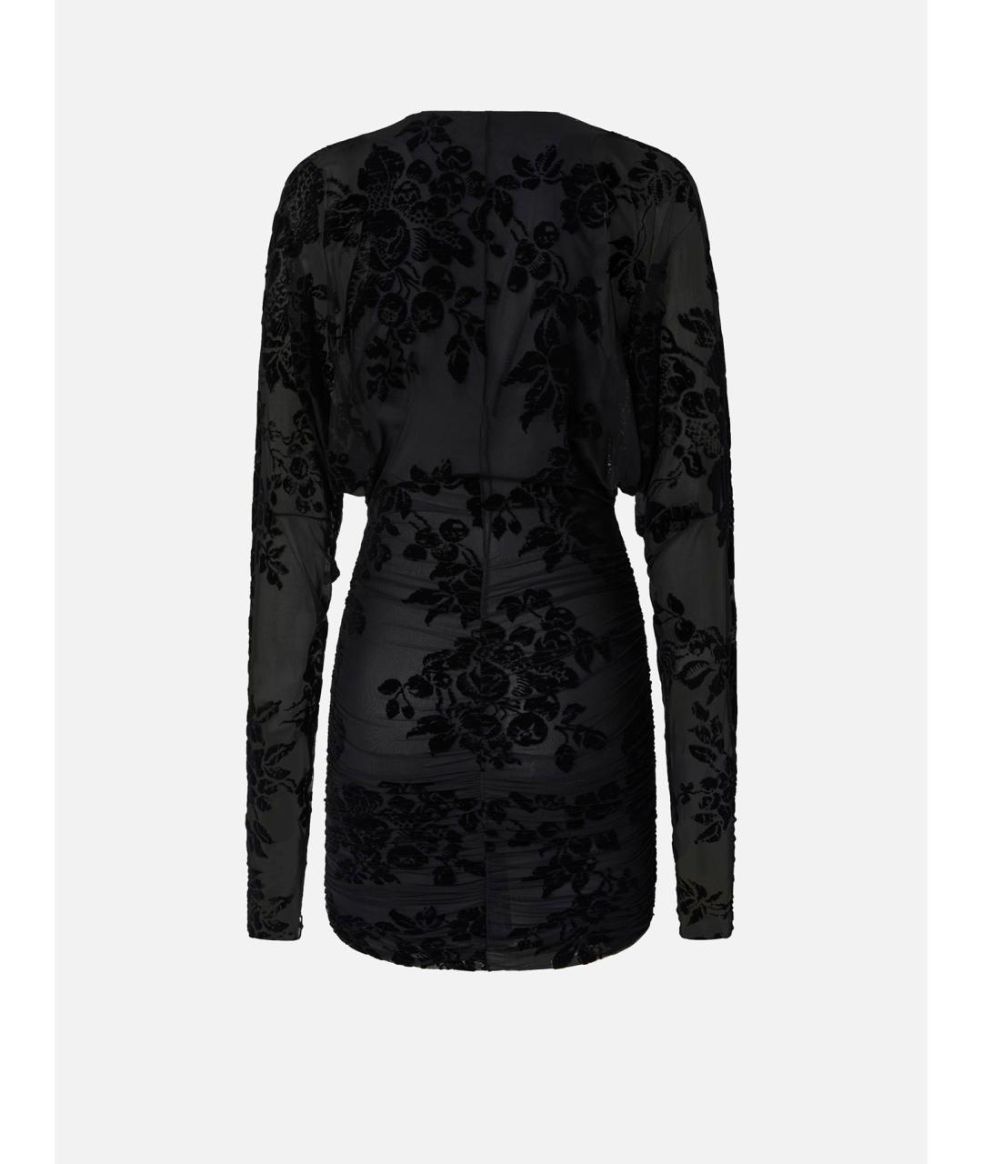 PINKO Черное вискозное коктейльное платье, фото 6