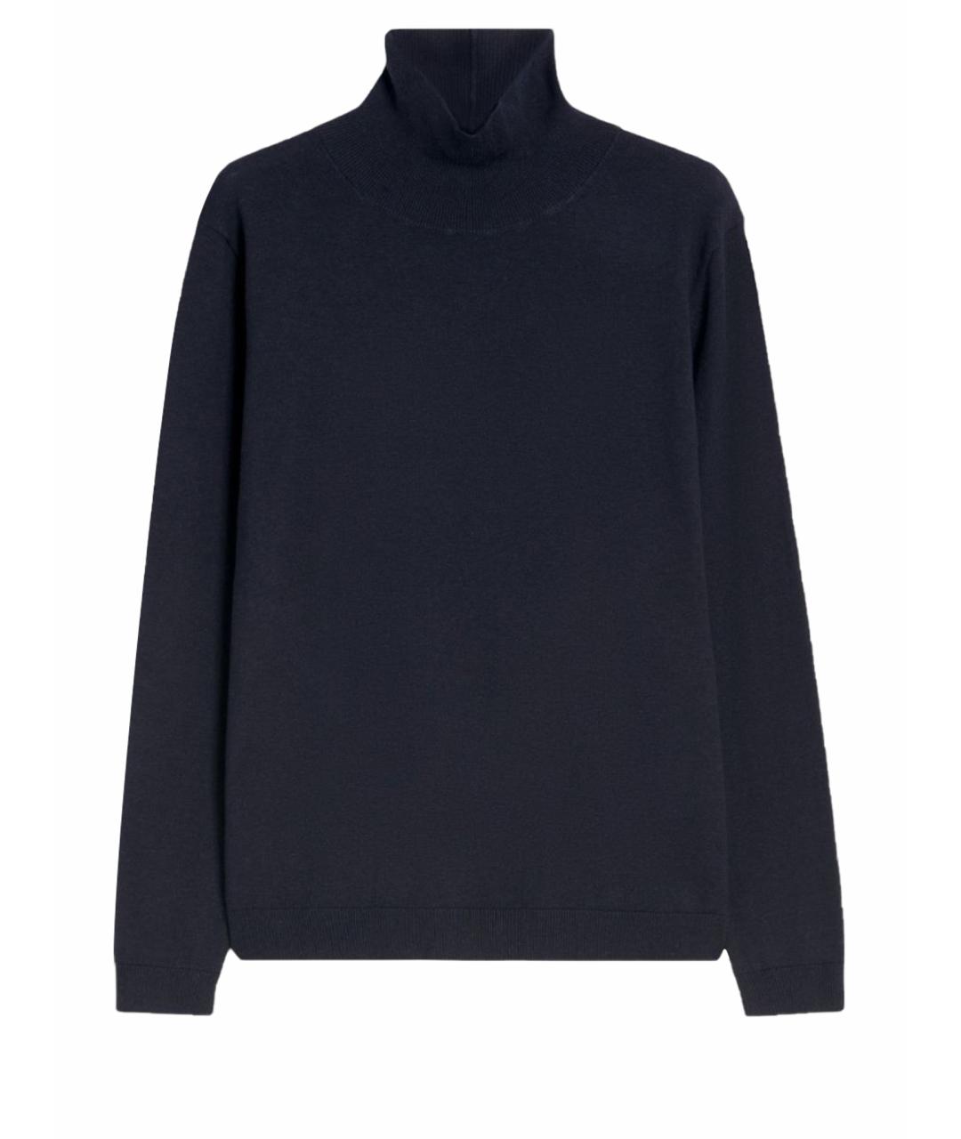WEEKEND MAX MARA Темно-синяя шелковая водолазка, фото 1
