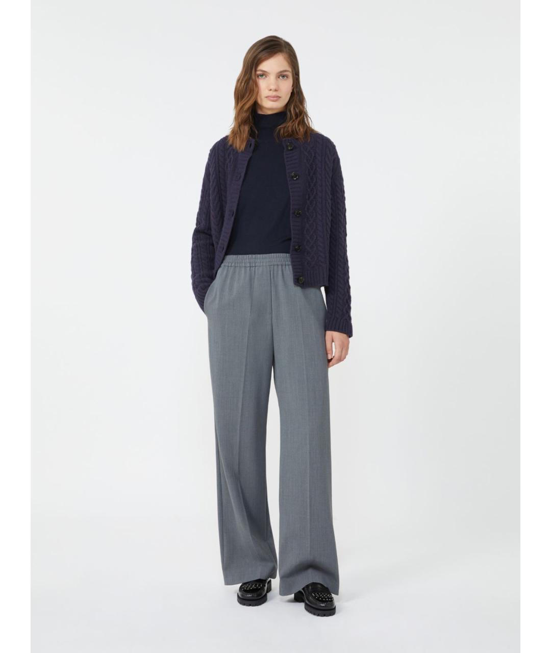 WEEKEND MAX MARA Темно-синяя шелковая водолазка, фото 2
