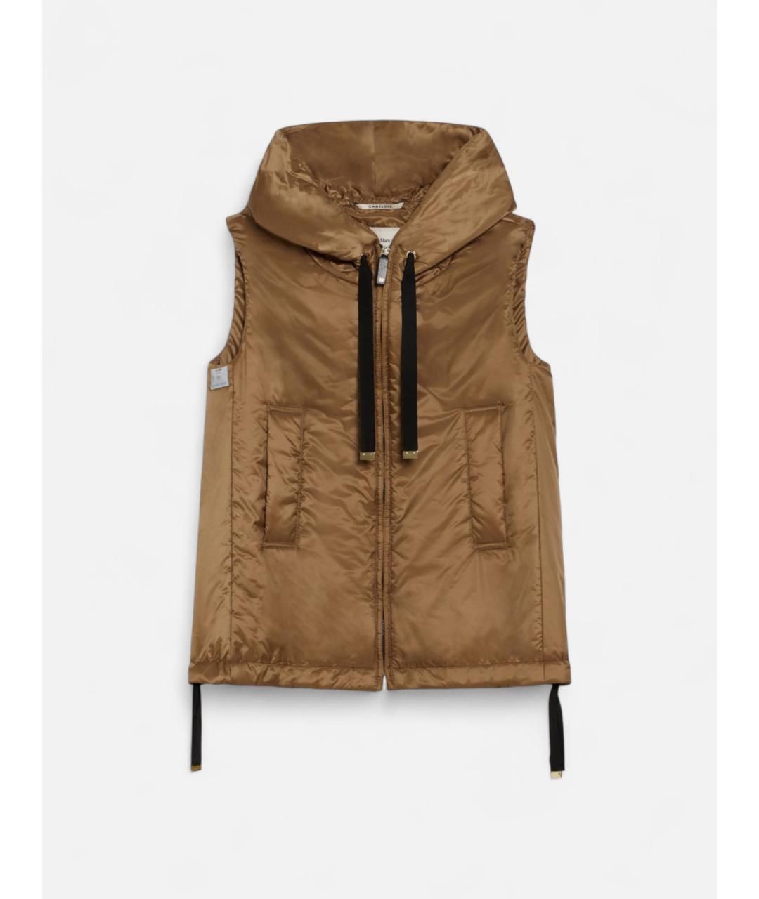 'S MAX MARA Коричневый полиэстеровый жилет, фото 6