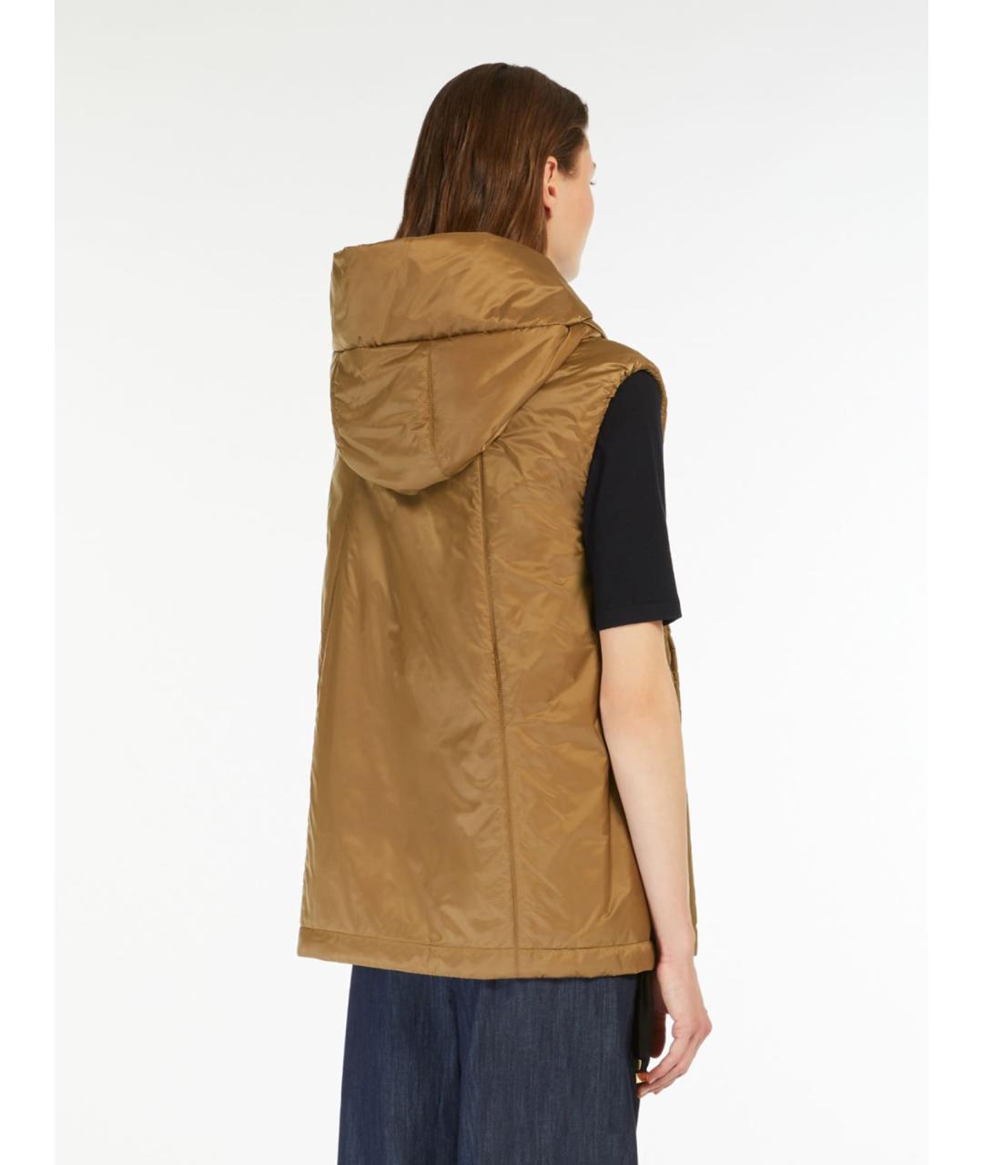 'S MAX MARA Коричневый полиэстеровый жилет, фото 3
