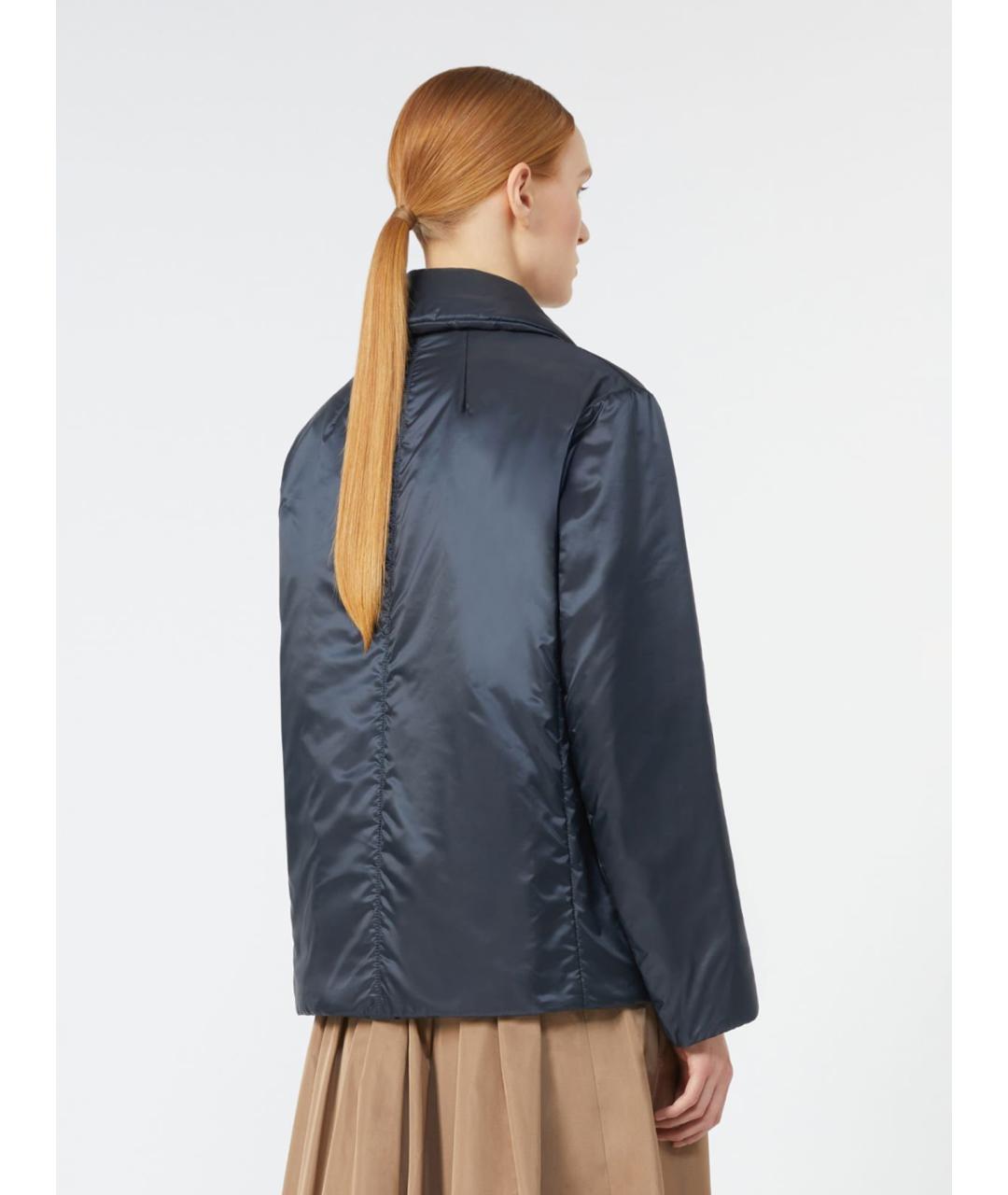 'S MAX MARA Темно-синяя полиэстеровая куртка, фото 3