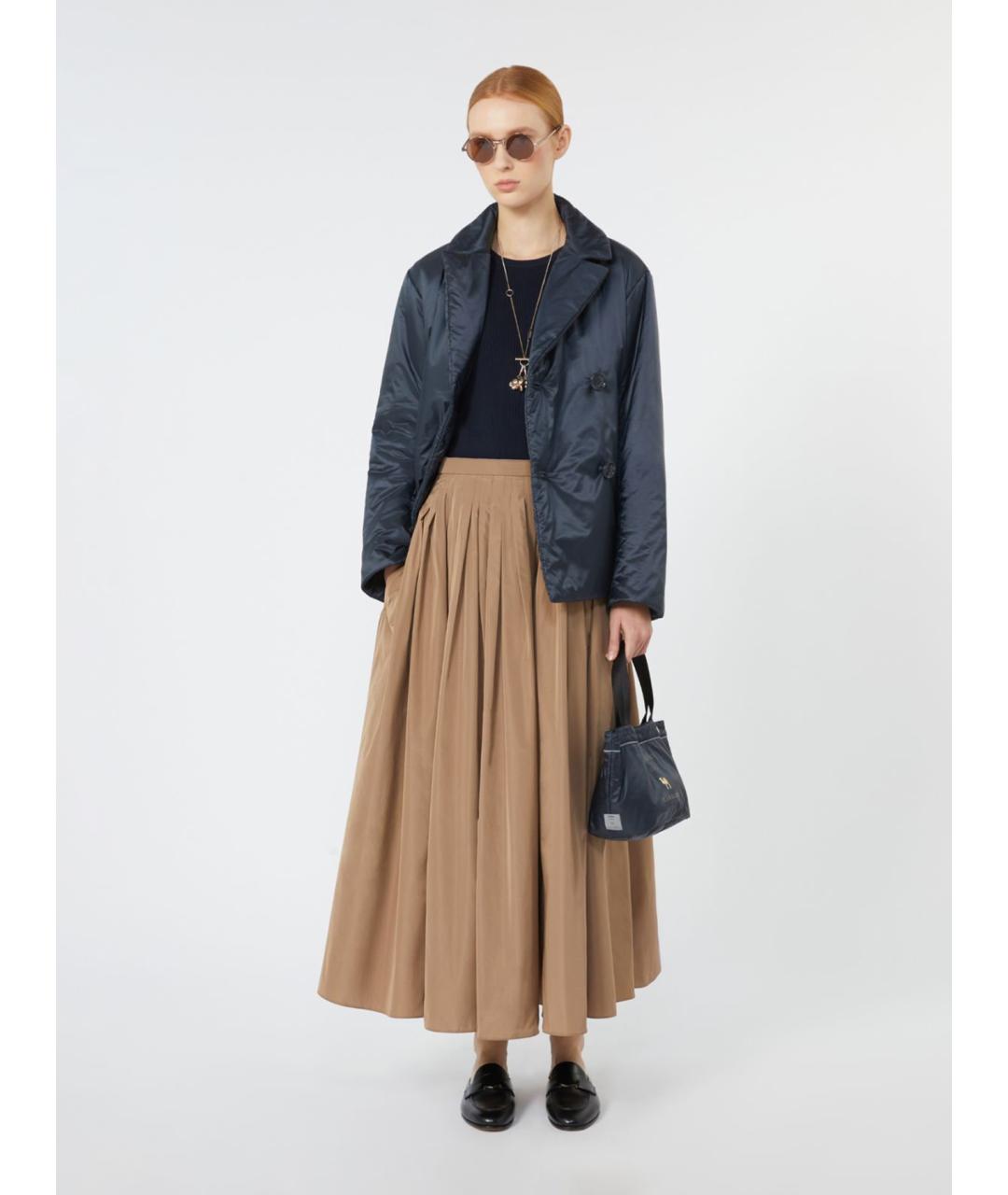 'S MAX MARA Темно-синяя полиэстеровая куртка, фото 2
