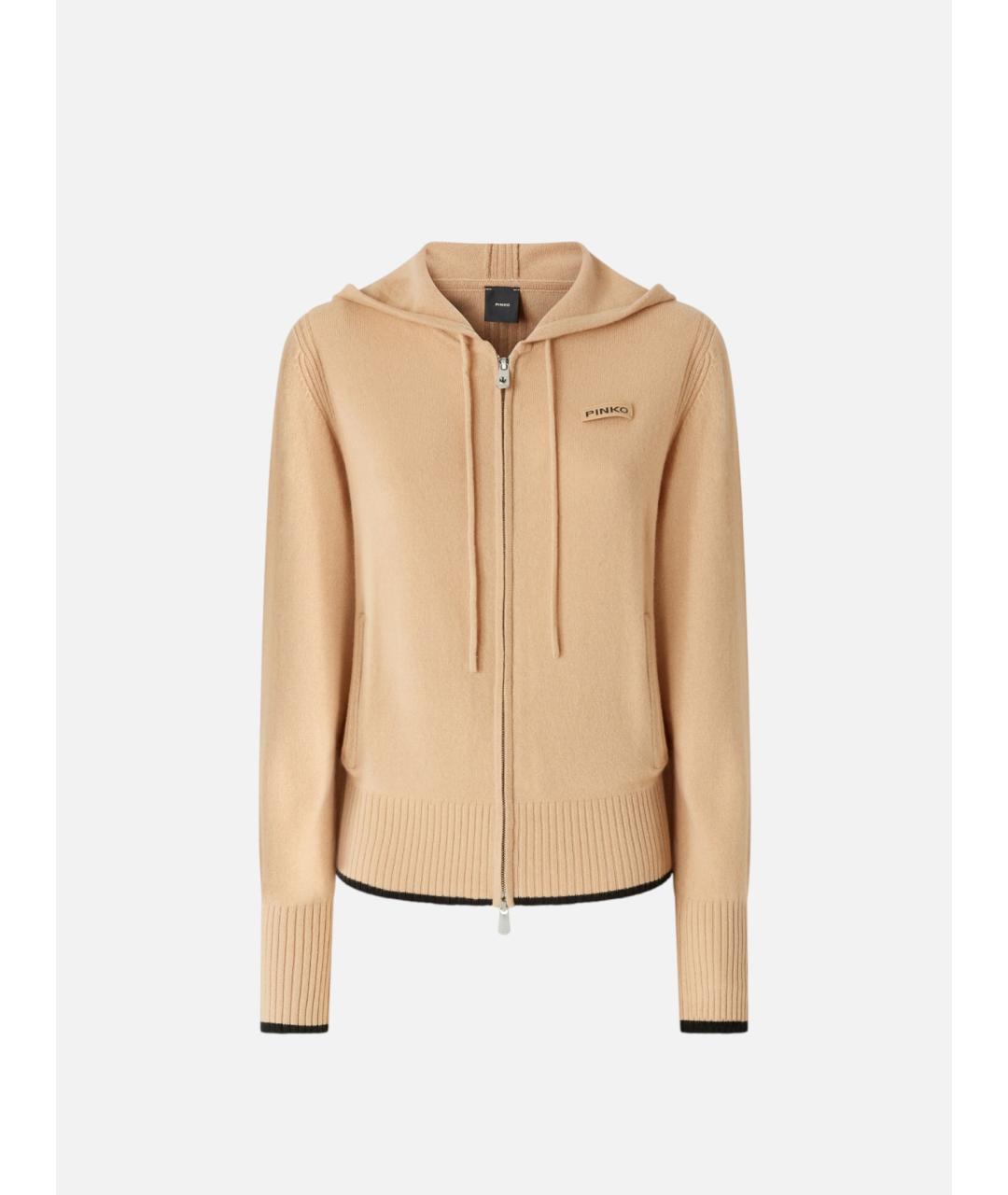 PINKO Бежевый шерстяной кардиган, фото 3