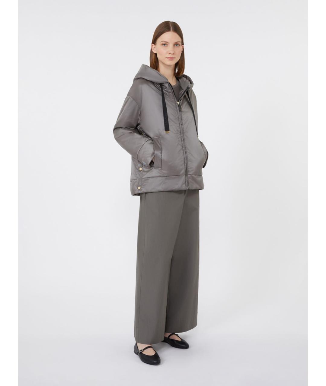 'S MAX MARA Серая полиэстеровая куртка, фото 2
