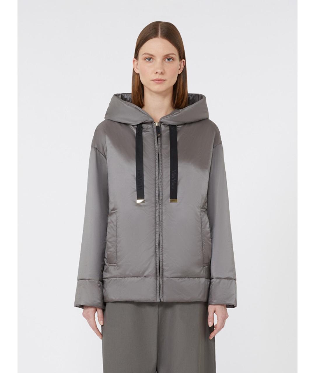'S MAX MARA Серая полиэстеровая куртка, фото 4