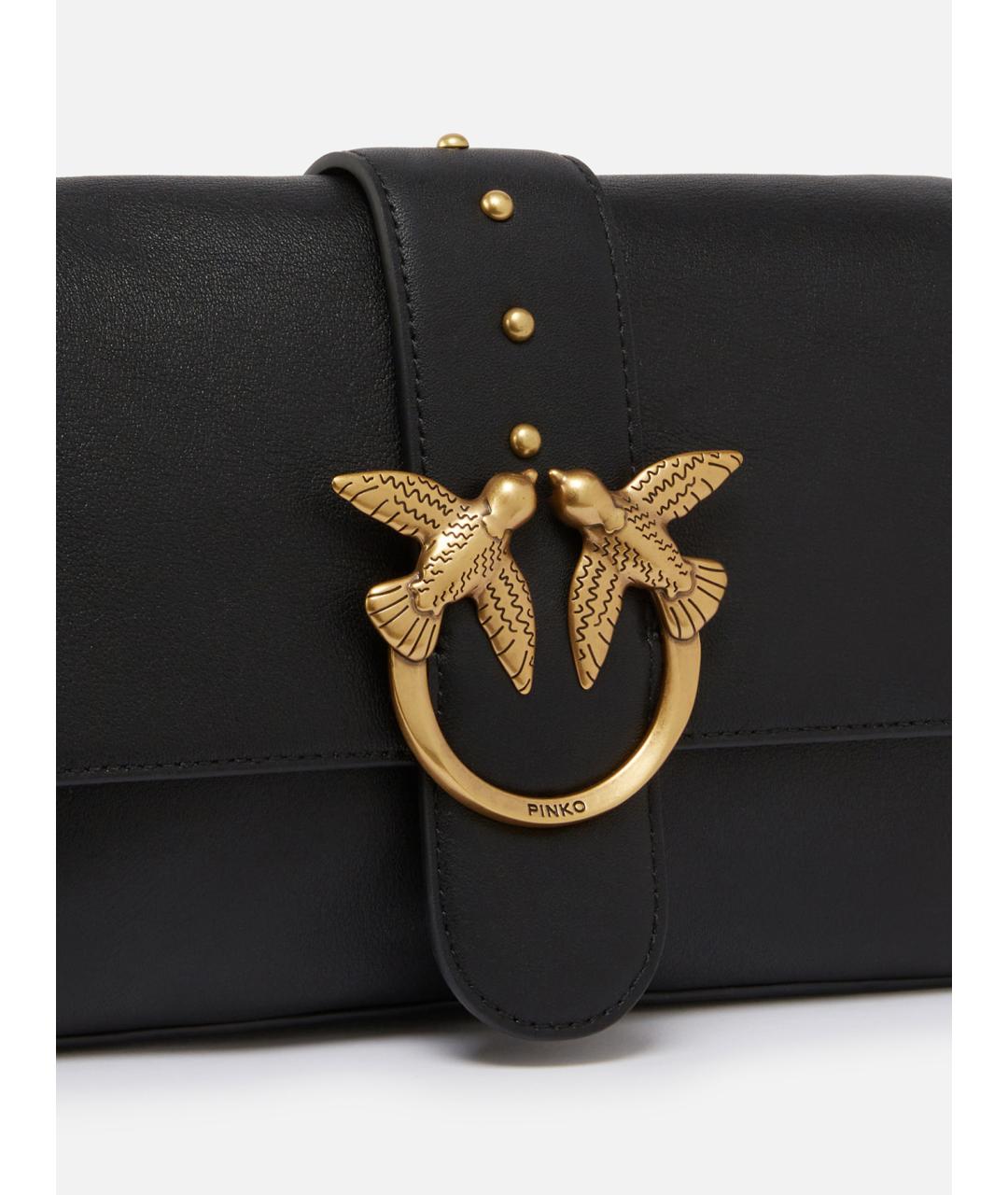 PINKO Черная замшевая сумка через плечо, фото 5