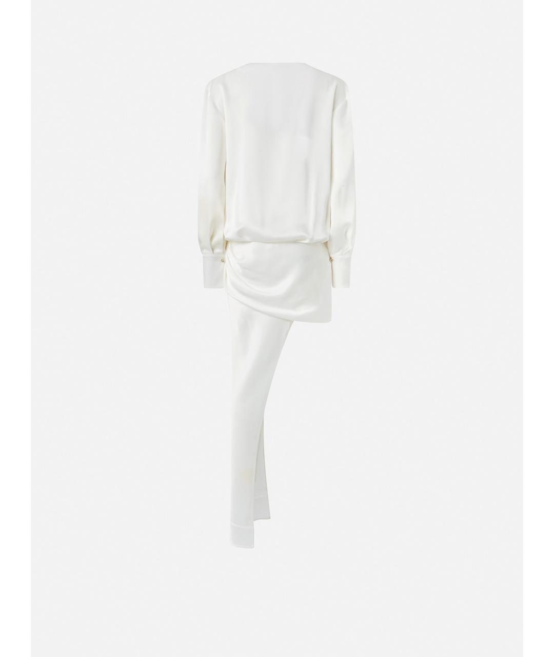 PINKO Белое ацетатное коктейльное платье, фото 6