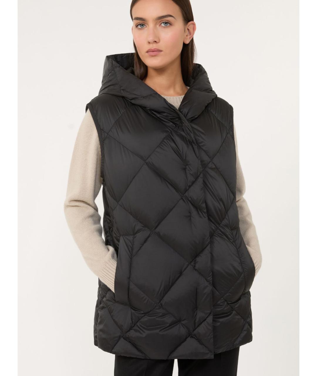 WEEKEND MAX MARA Черный полиэстеровый жилет, фото 5