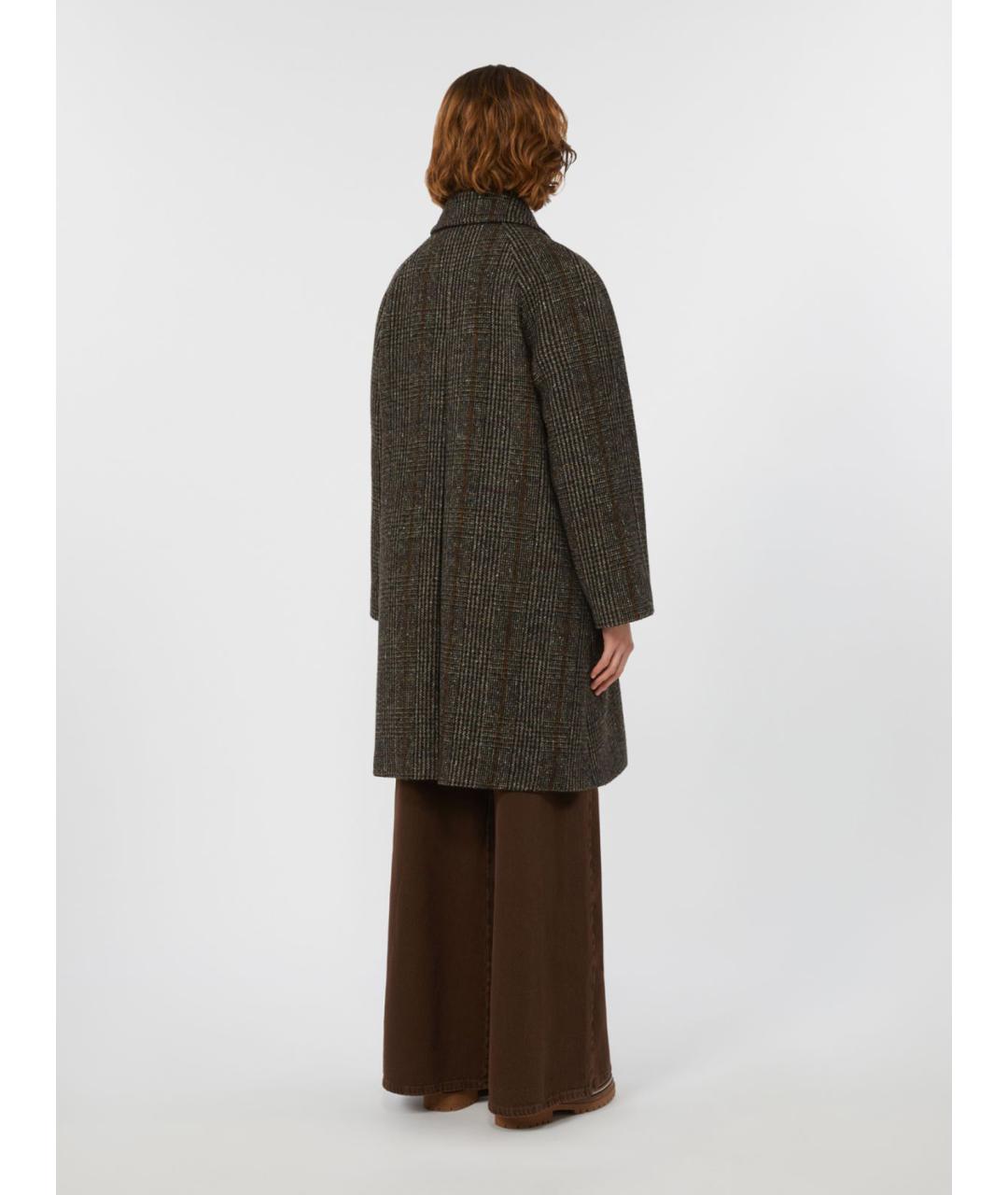 WEEKEND MAX MARA Коричневое шерстяное пальто, фото 3