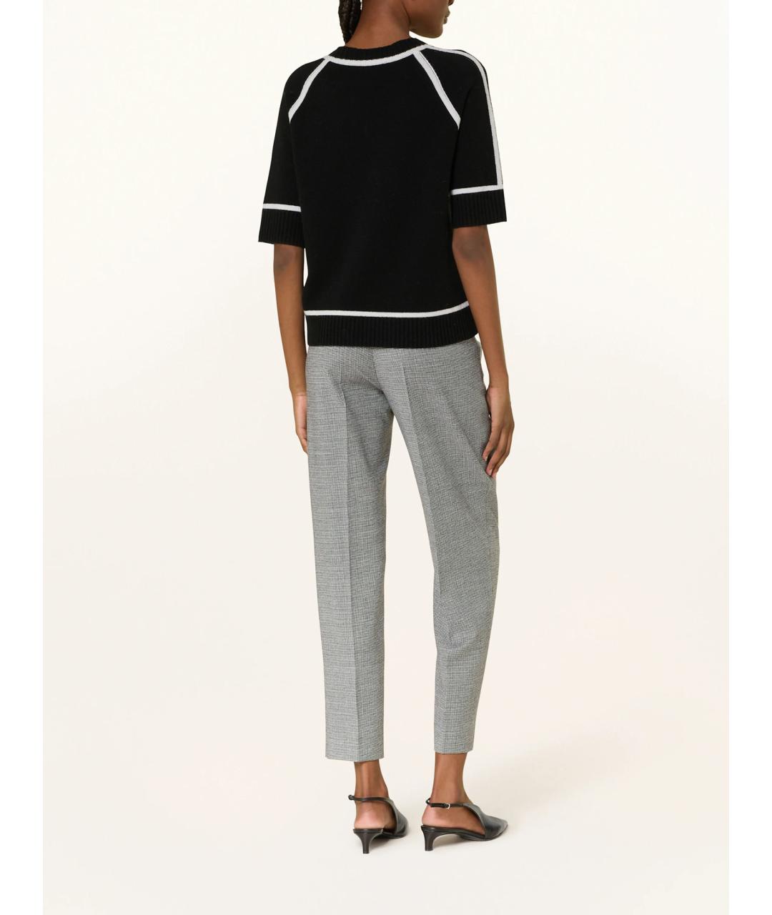 MAX MARA STUDIO Серые шерстяные прямые брюки, фото 3