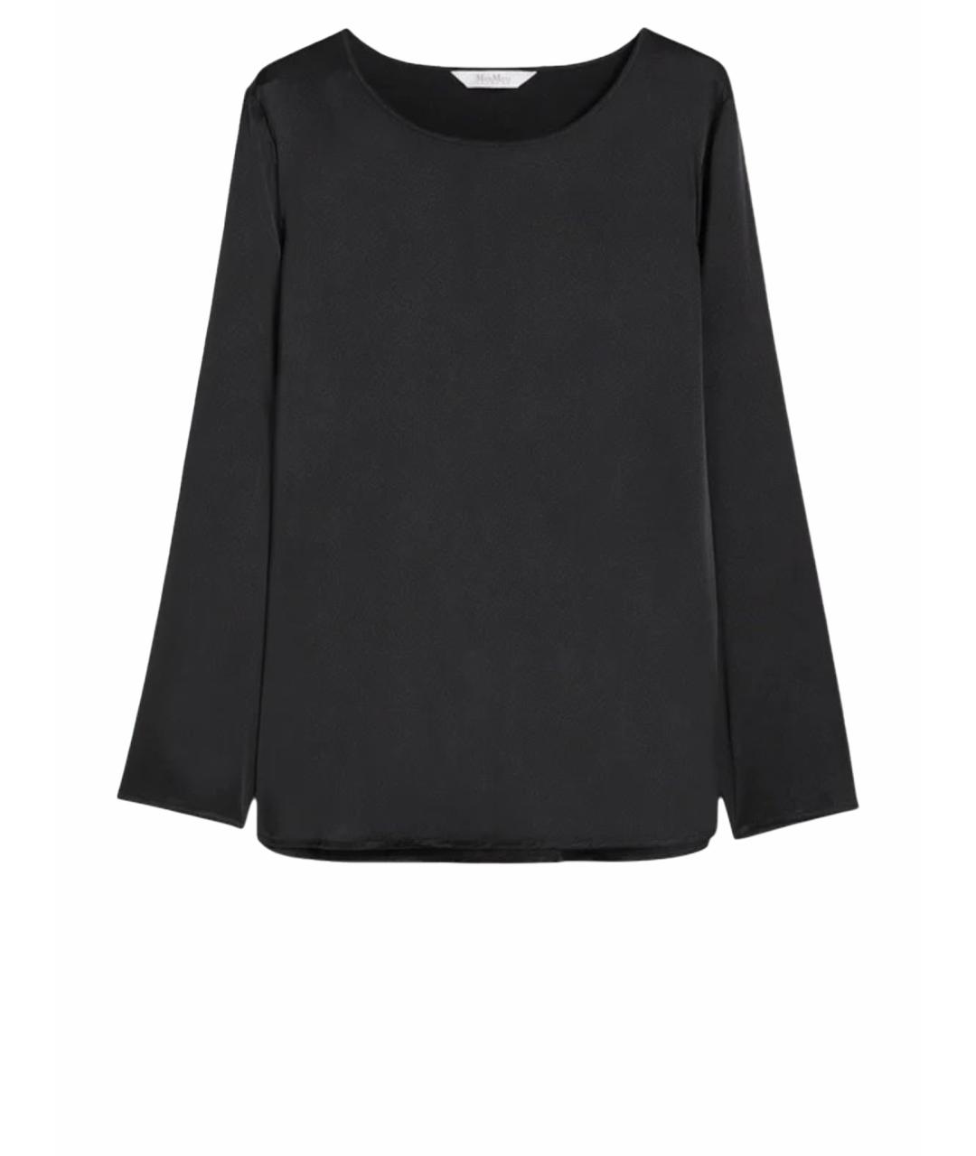 MAX MARA Черная шелковая блузы, фото 1