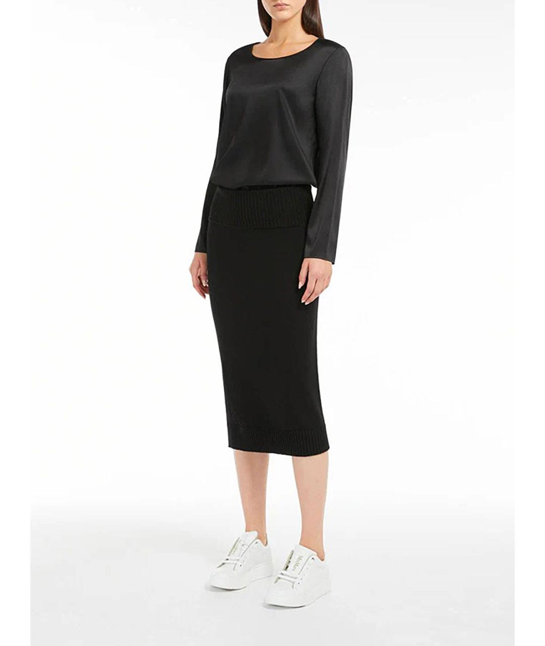 MAX MARA Черная шелковая блузы, фото 3