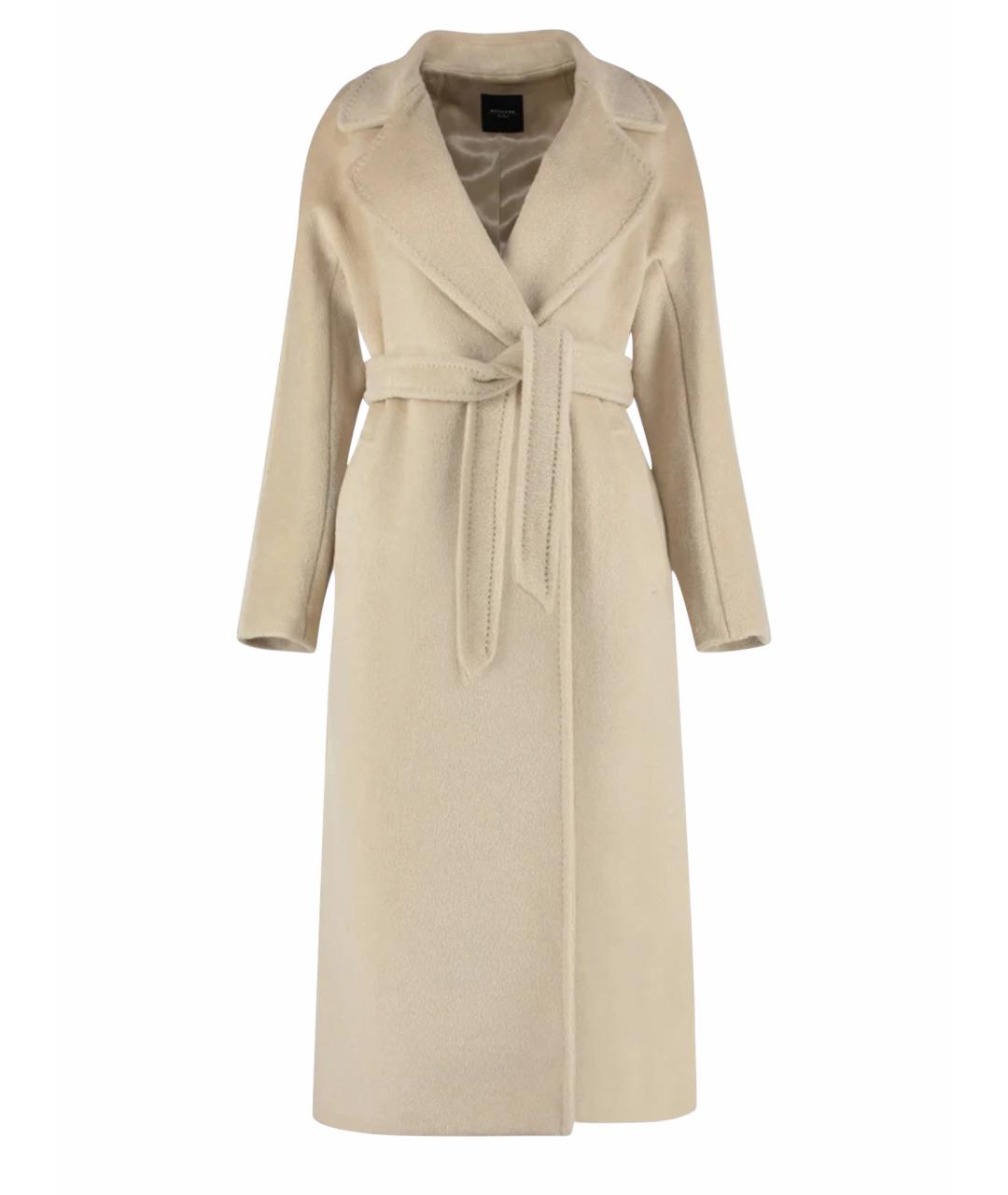 WEEKEND MAX MARA Бежевое шерстяное пальто, фото 1