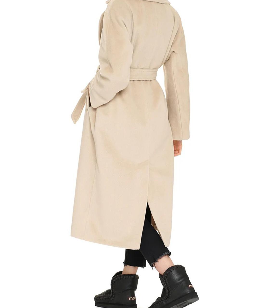 WEEKEND MAX MARA Бежевое шерстяное пальто, фото 4