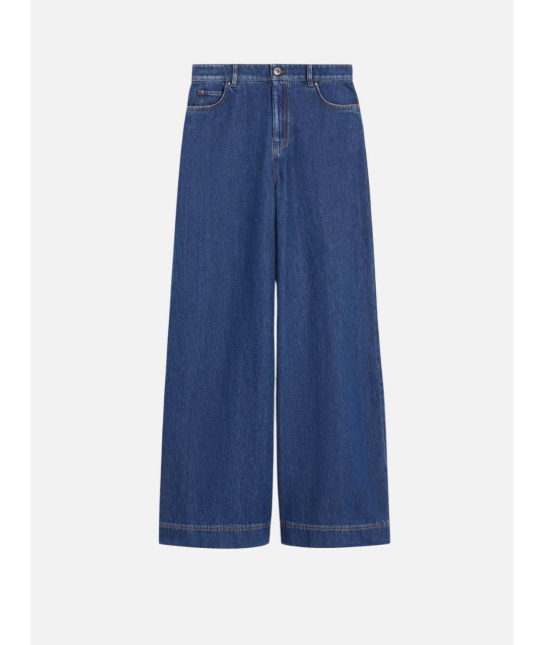 WEEKEND MAX MARA Синие хлопковые прямые джинсы, фото 5