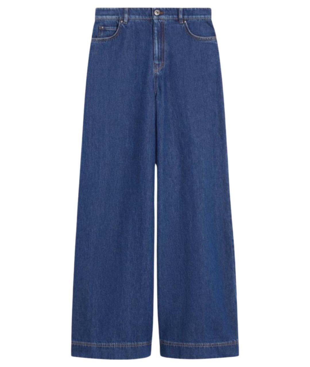 WEEKEND MAX MARA Синие хлопковые прямые джинсы, фото 1