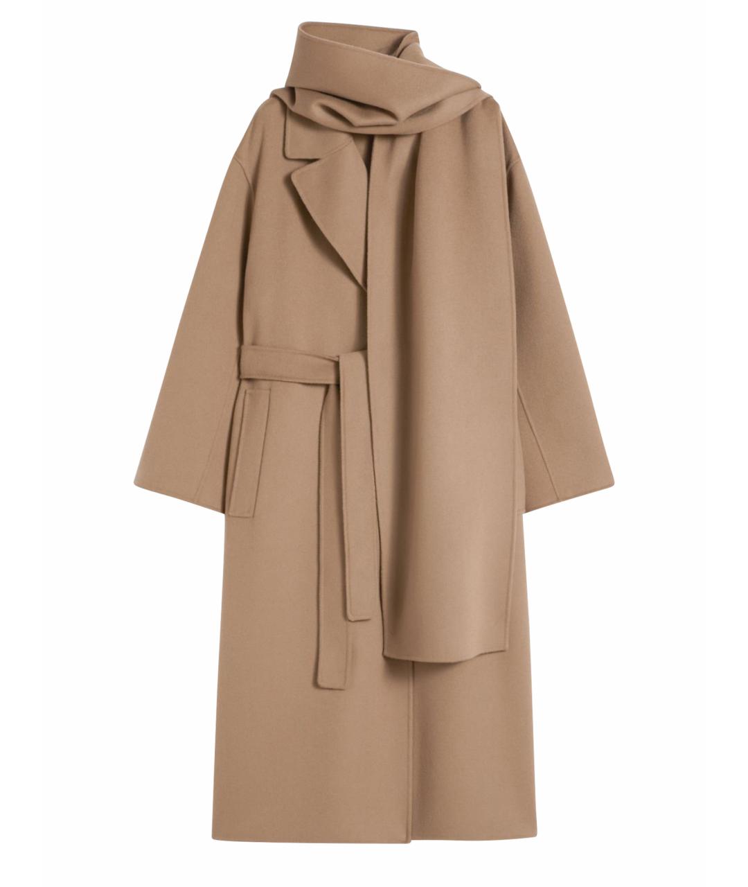 'S MAX MARA Бежевое шерстяное пальто, фото 1