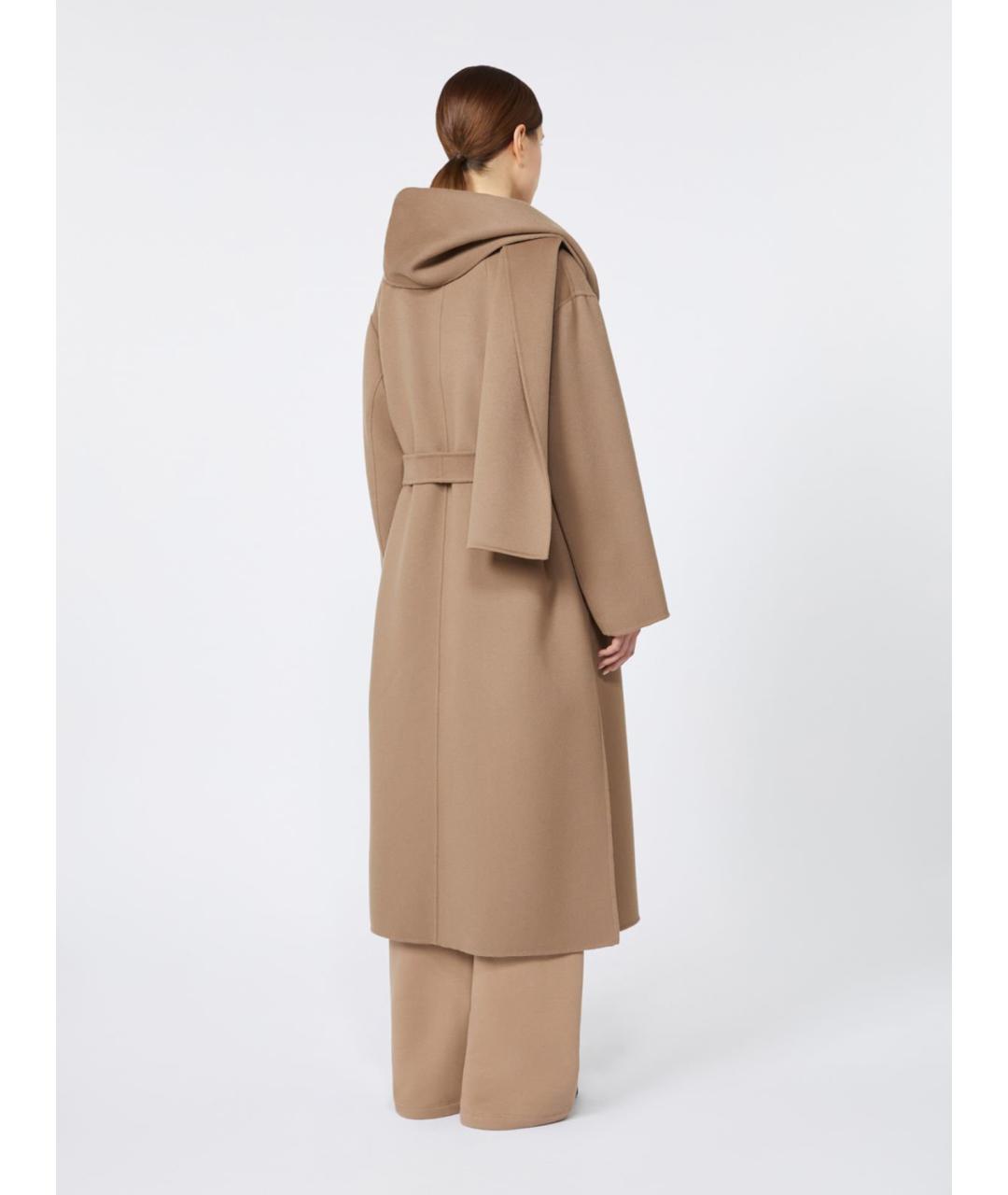 'S MAX MARA Бежевое шерстяное пальто, фото 4