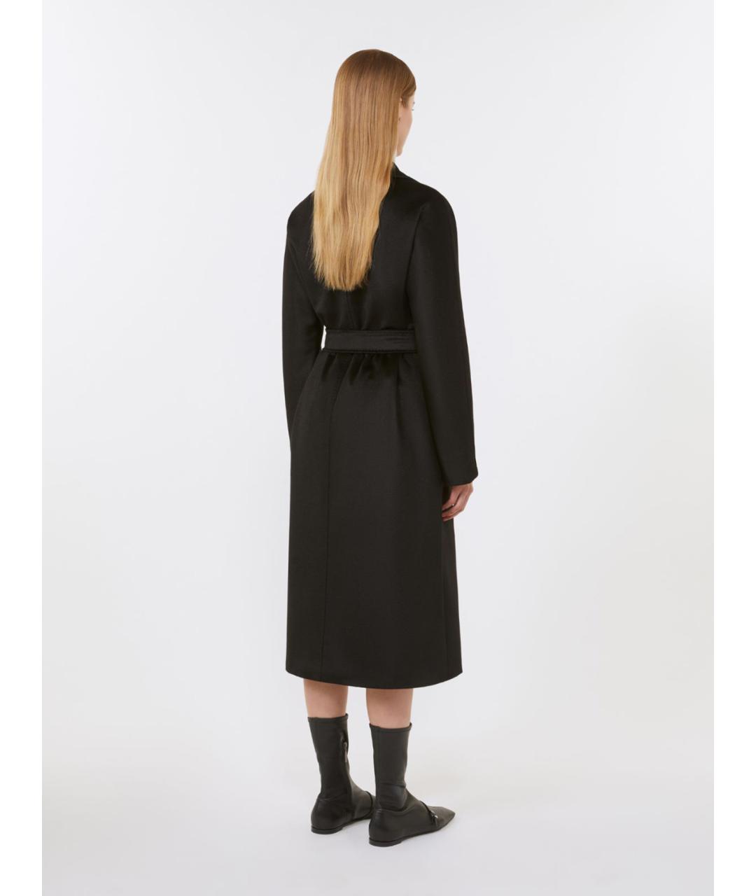 MAX MARA STUDIO Черное кашемировое пальто, фото 4