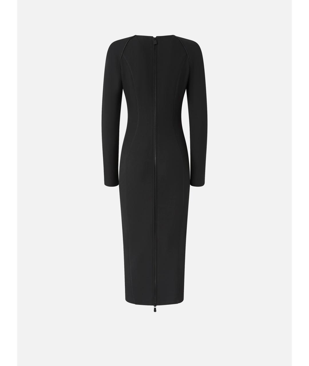 PINKO Черное полиэстеровое повседневное платье, фото 6