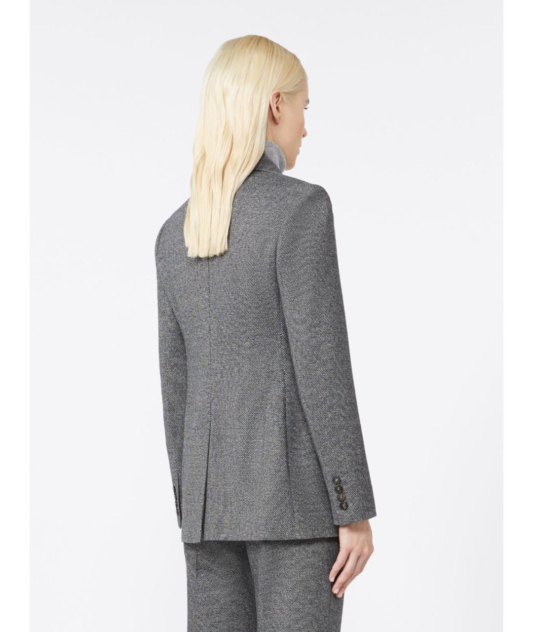 MAX MARA STUDIO Серая вискозная куртка, фото 4