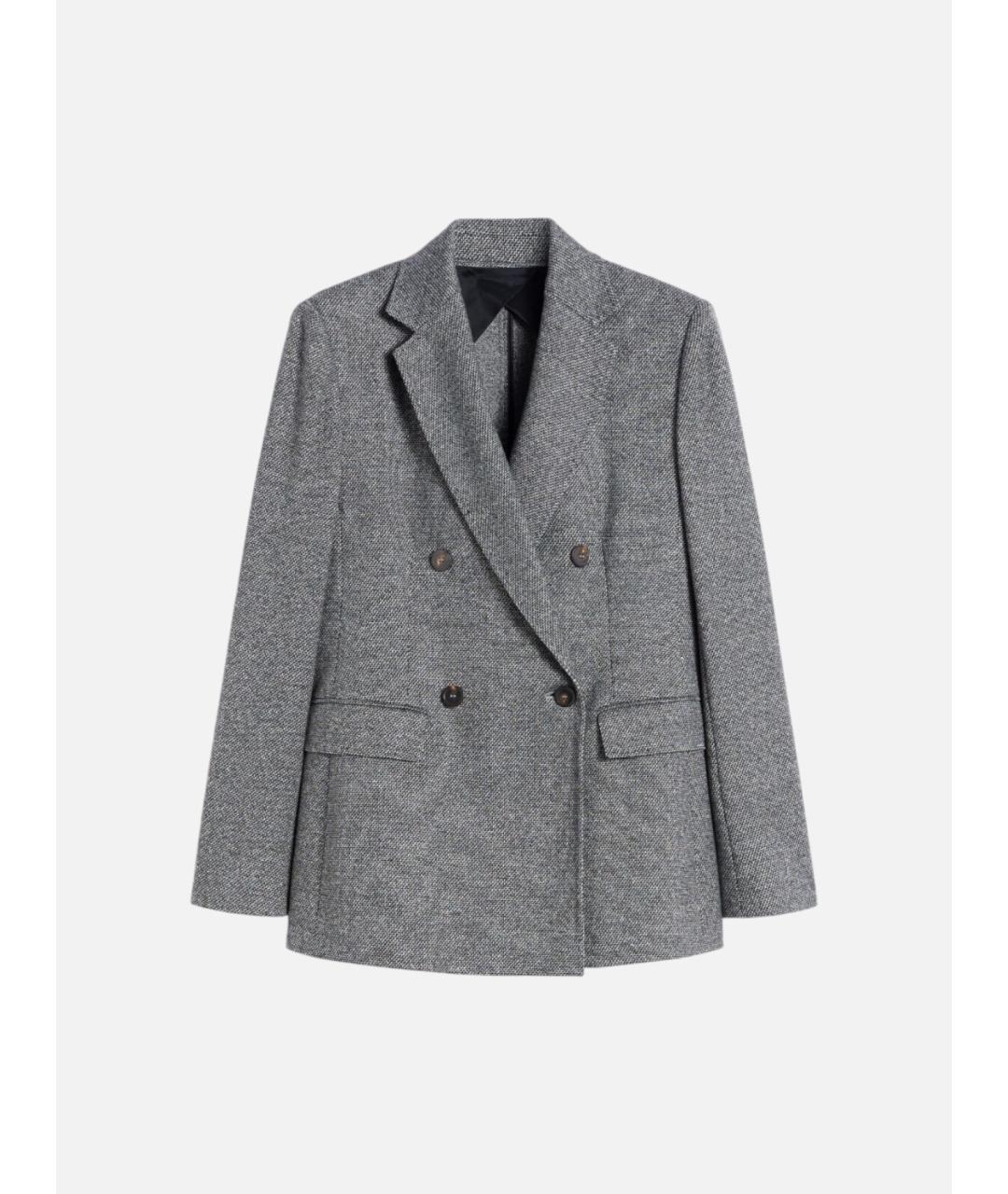 MAX MARA STUDIO Серая вискозная куртка, фото 6
