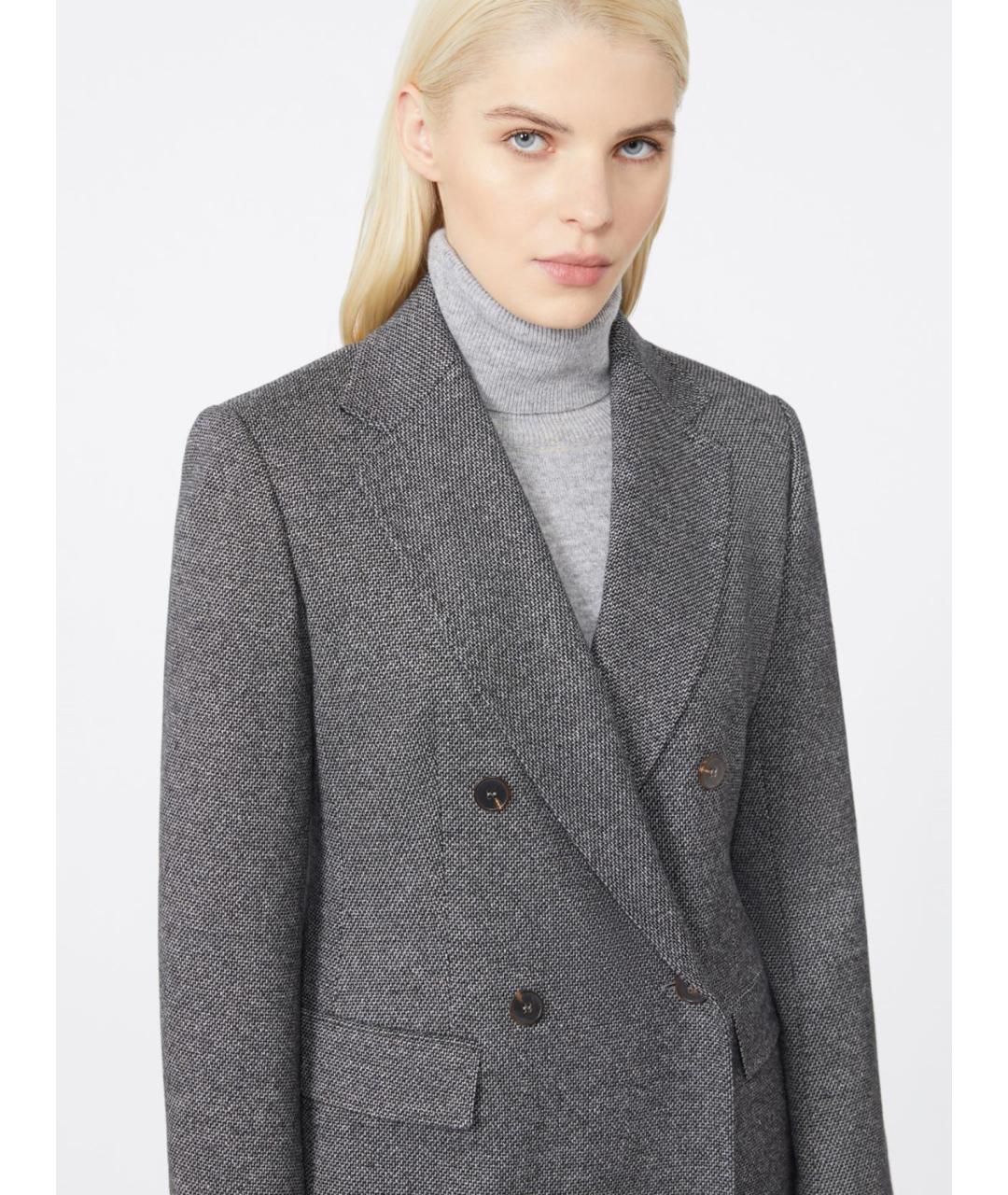 MAX MARA STUDIO Серая вискозная куртка, фото 3
