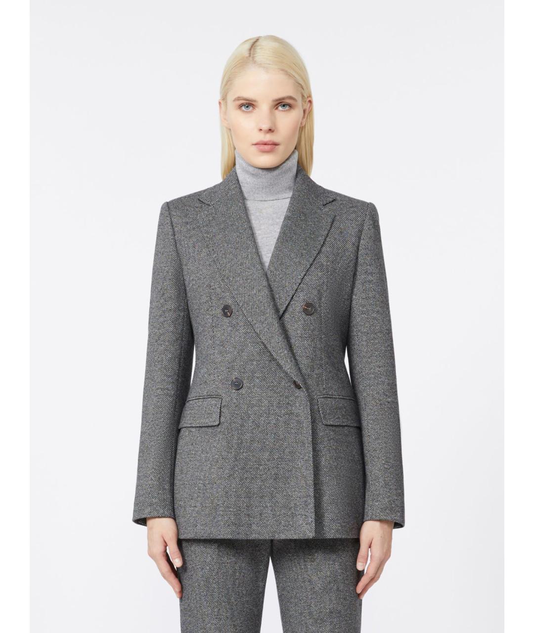 MAX MARA STUDIO Серая вискозная куртка, фото 5