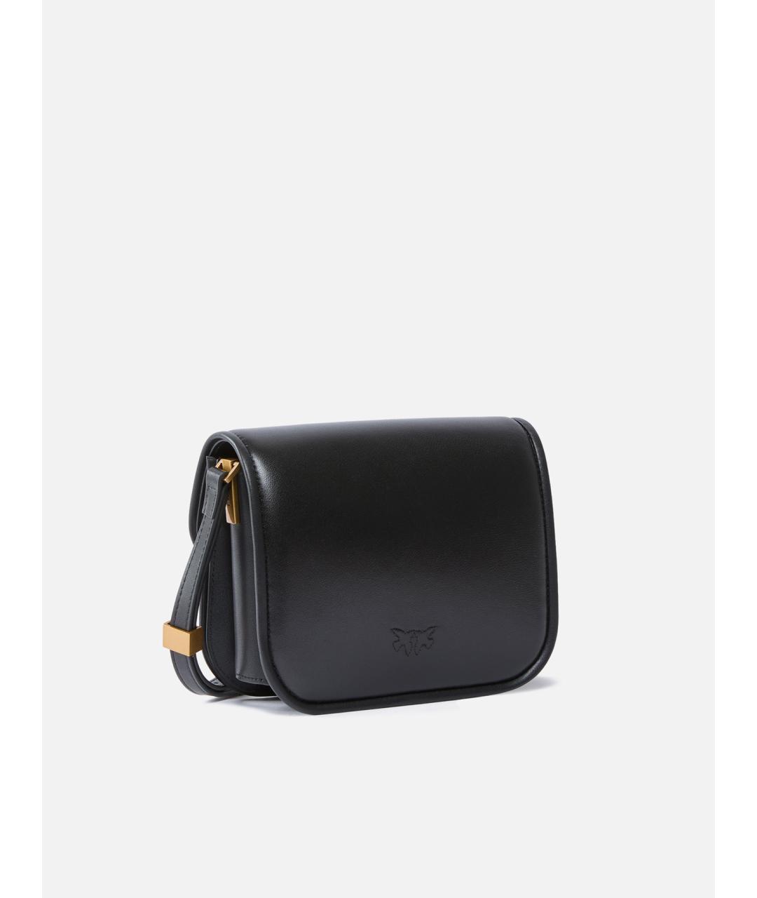 PINKO Черная кожаная сумка через плечо, фото 3