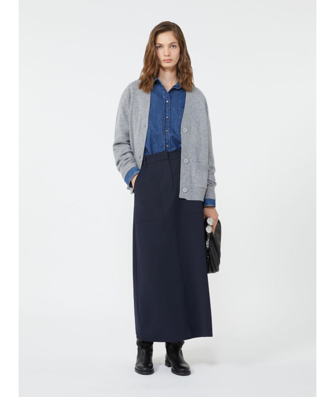 WEEKEND MAX MARA Синяя хлопковая рубашка, фото 4