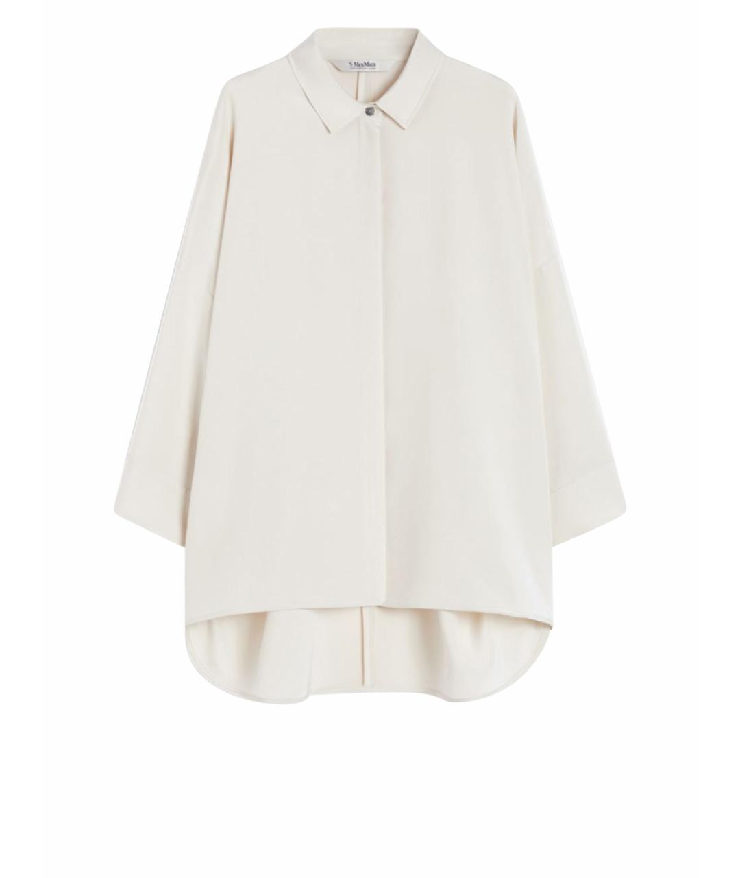 'S MAX MARA Белая шелковая рубашка, фото 1