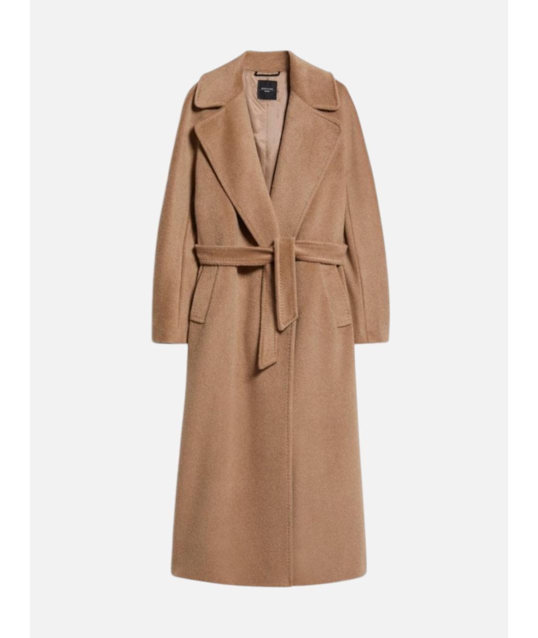 WEEKEND MAX MARA Бежевое шерстяное пальто, фото 6