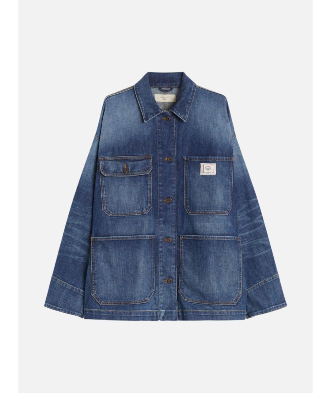 WEEKEND MAX MARA Синяя хлопковая куртка, фото 6