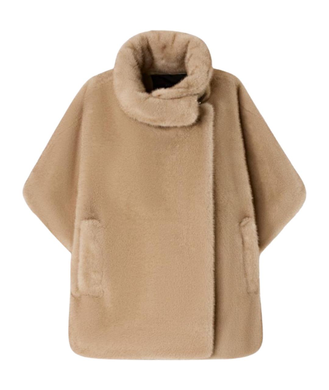 PINKO Бежевая полиэстеровая дубленка, фото 1