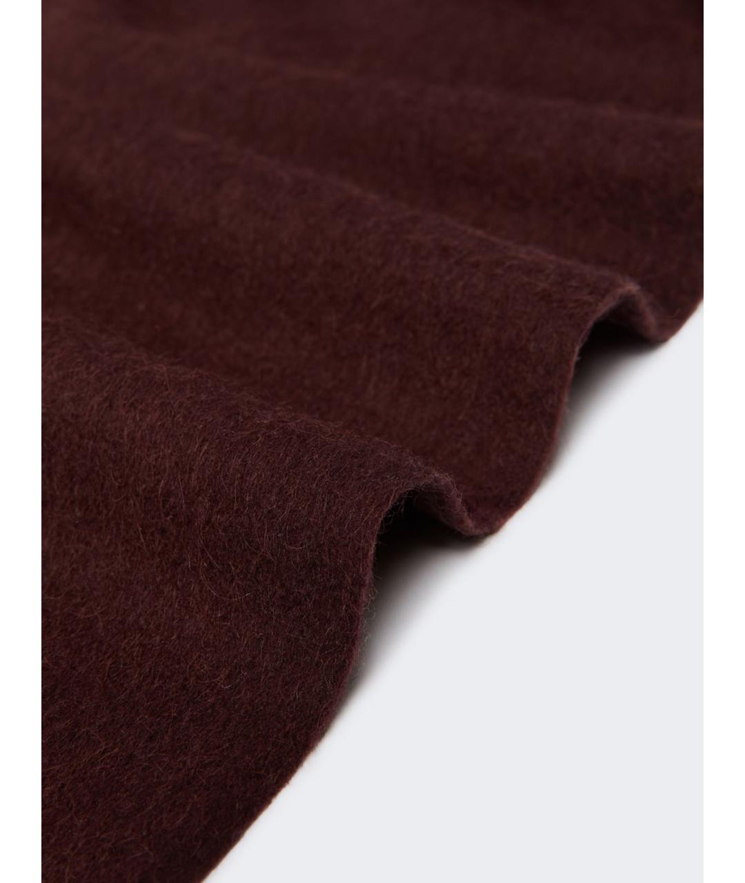 MAX MARA Бордовый шерстяной шарф, фото 2