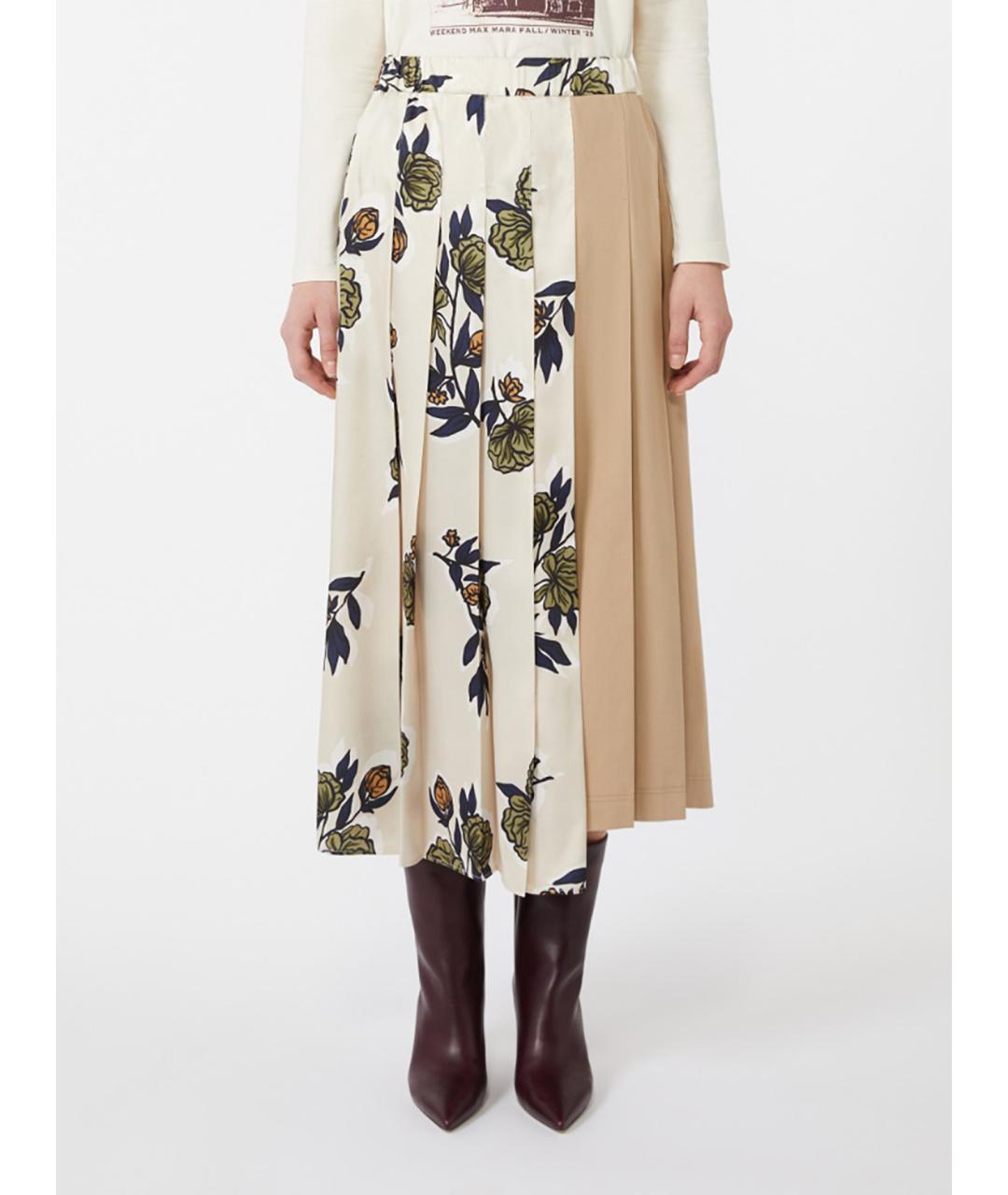 WEEKEND MAX MARA Мульти хлопковая юбка макси, фото 4
