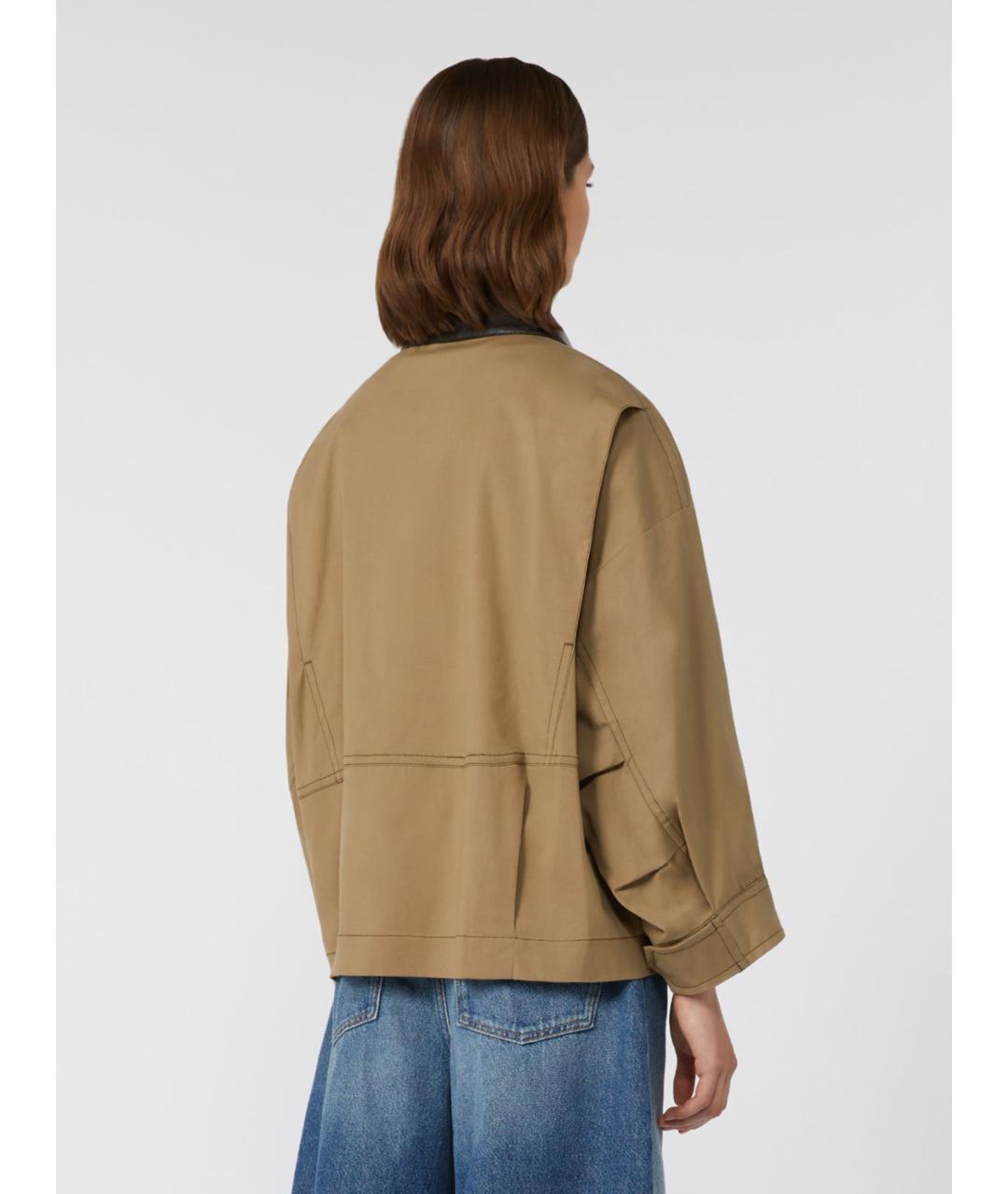 WEEKEND MAX MARA Бежевая хлопковая куртка, фото 3