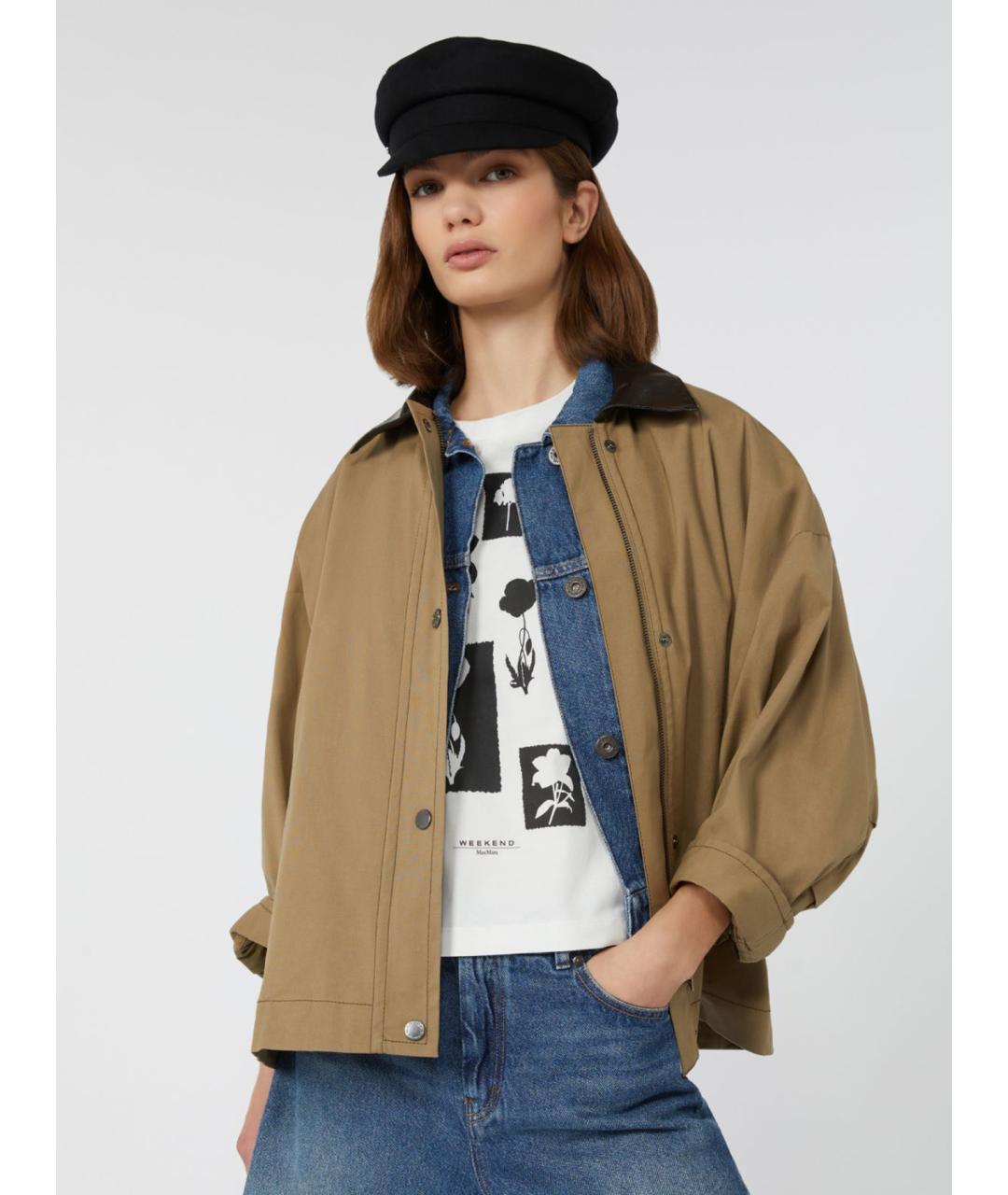 WEEKEND MAX MARA Бежевая хлопковая куртка, фото 5