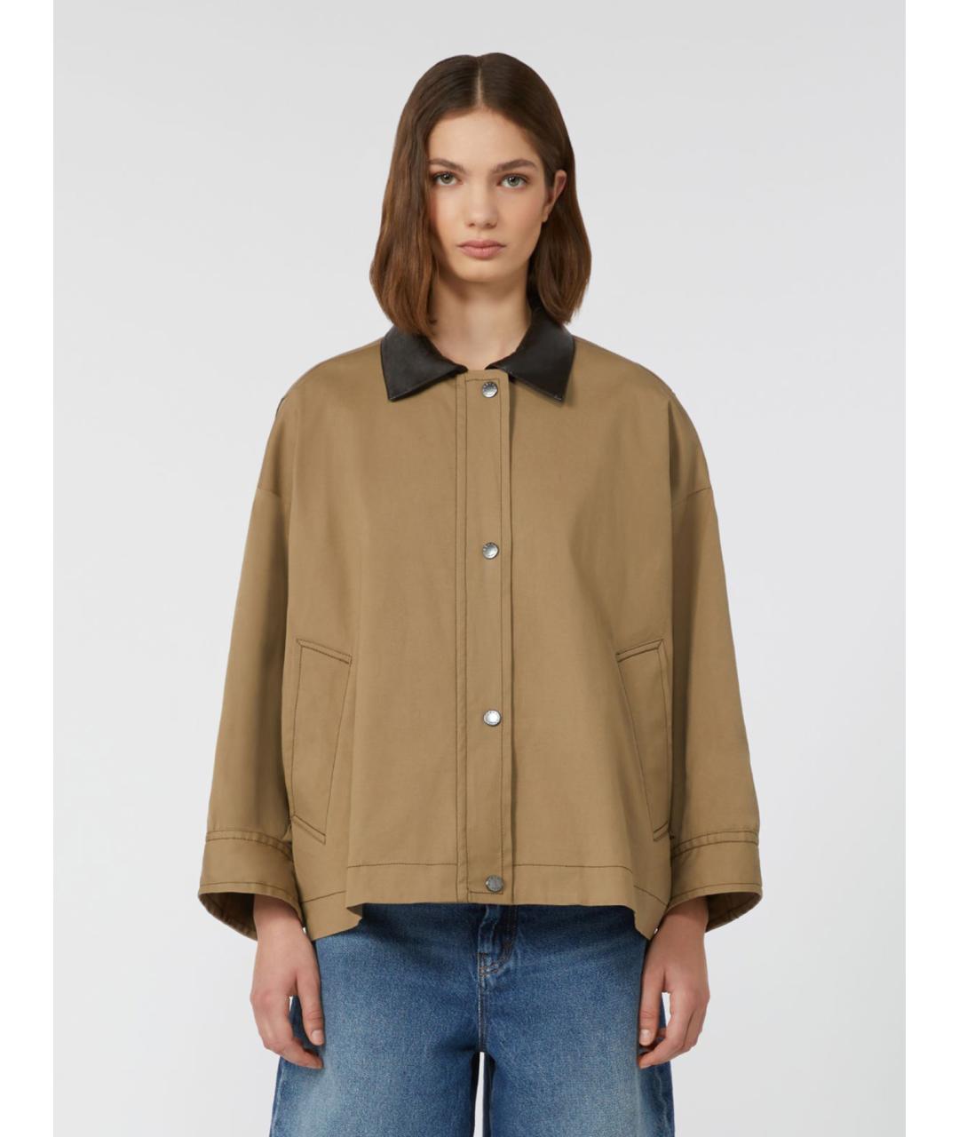 WEEKEND MAX MARA Бежевая хлопковая куртка, фото 4