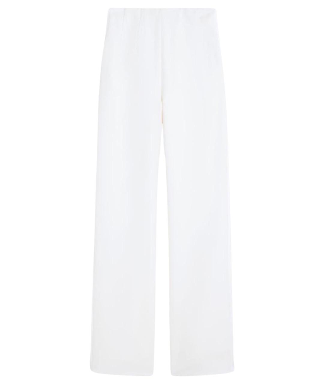 MAX MARA Белые шерстяные брюки широкие, фото 1