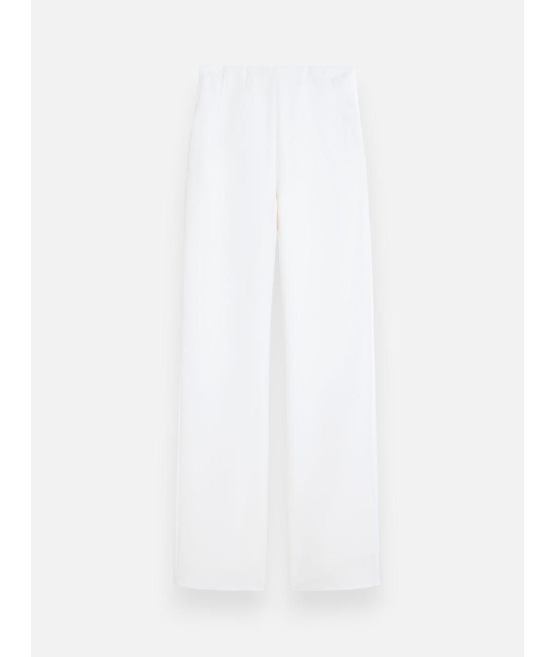 MAX MARA Белые шерстяные брюки широкие, фото 6