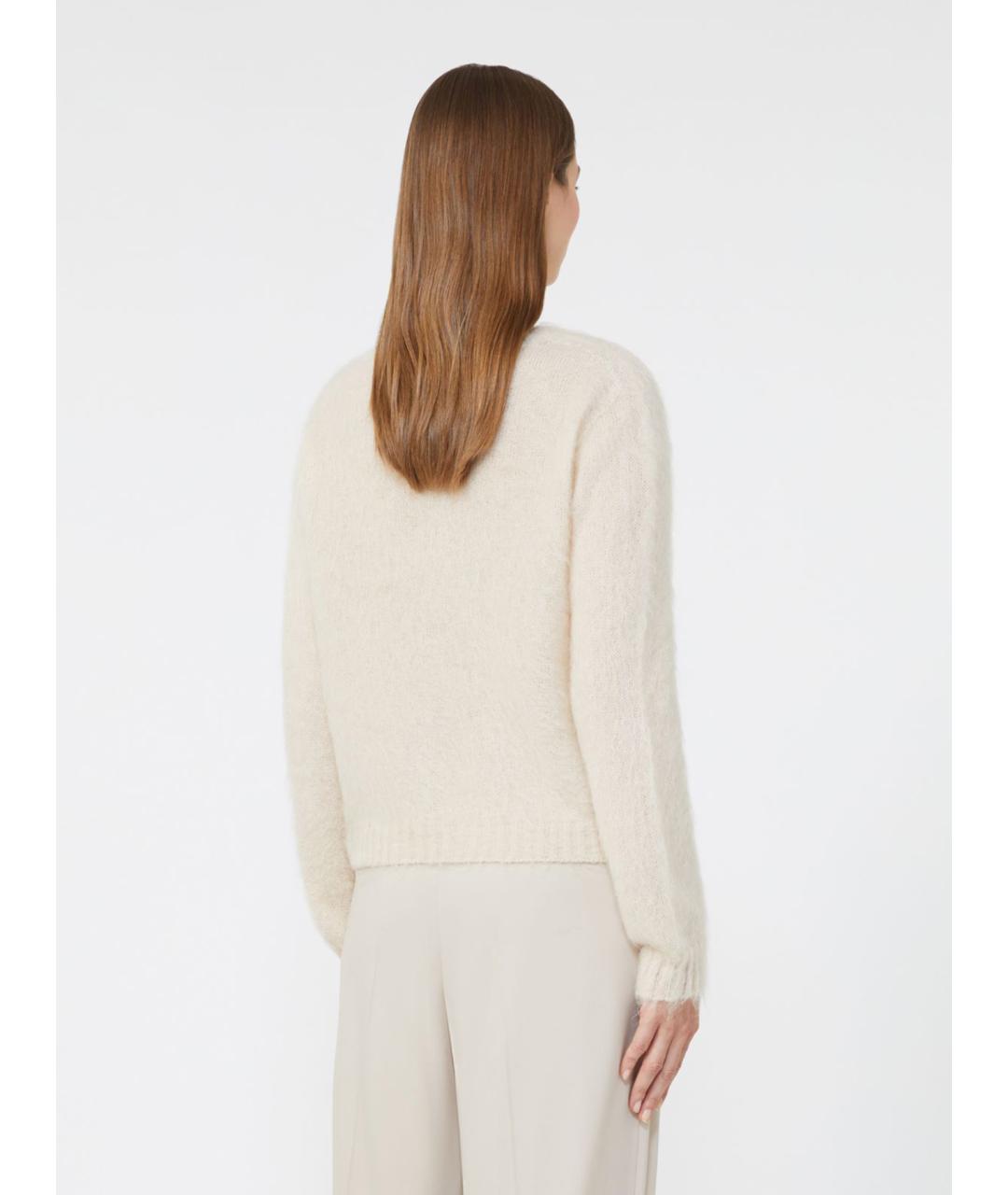 MAX MARA STUDIO Белый шерстяной джемпер / свитер, фото 4