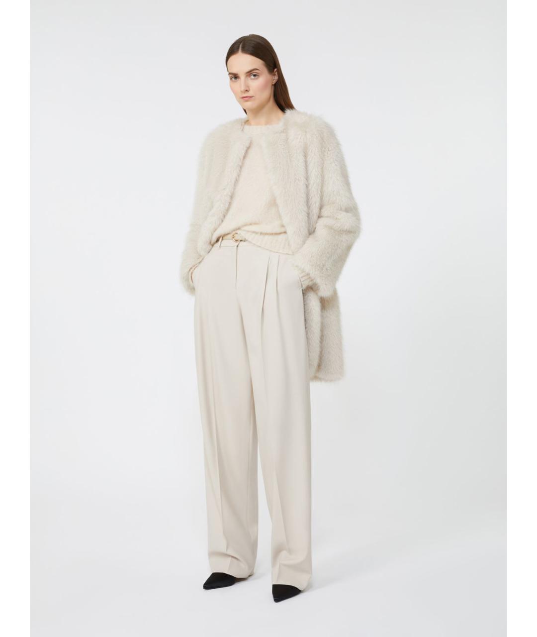 MAX MARA STUDIO Белый шерстяной джемпер / свитер, фото 3