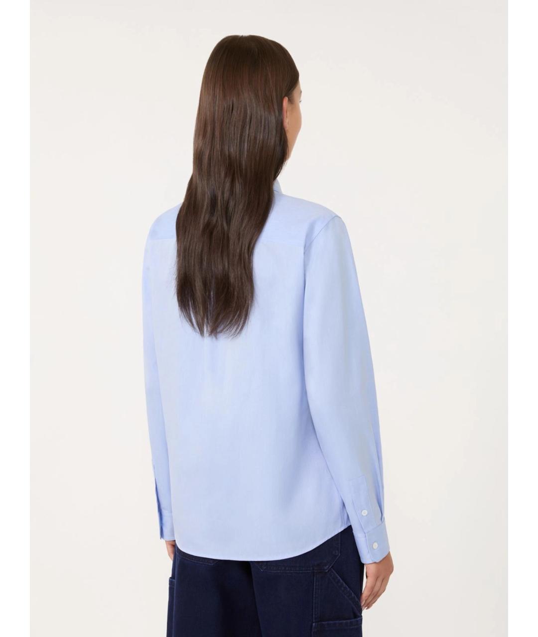 WEEKEND MAX MARA Голубая хлопковая рубашка, фото 3