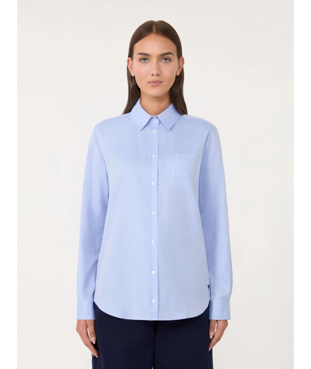 WEEKEND MAX MARA Голубая хлопковая рубашка, фото 2
